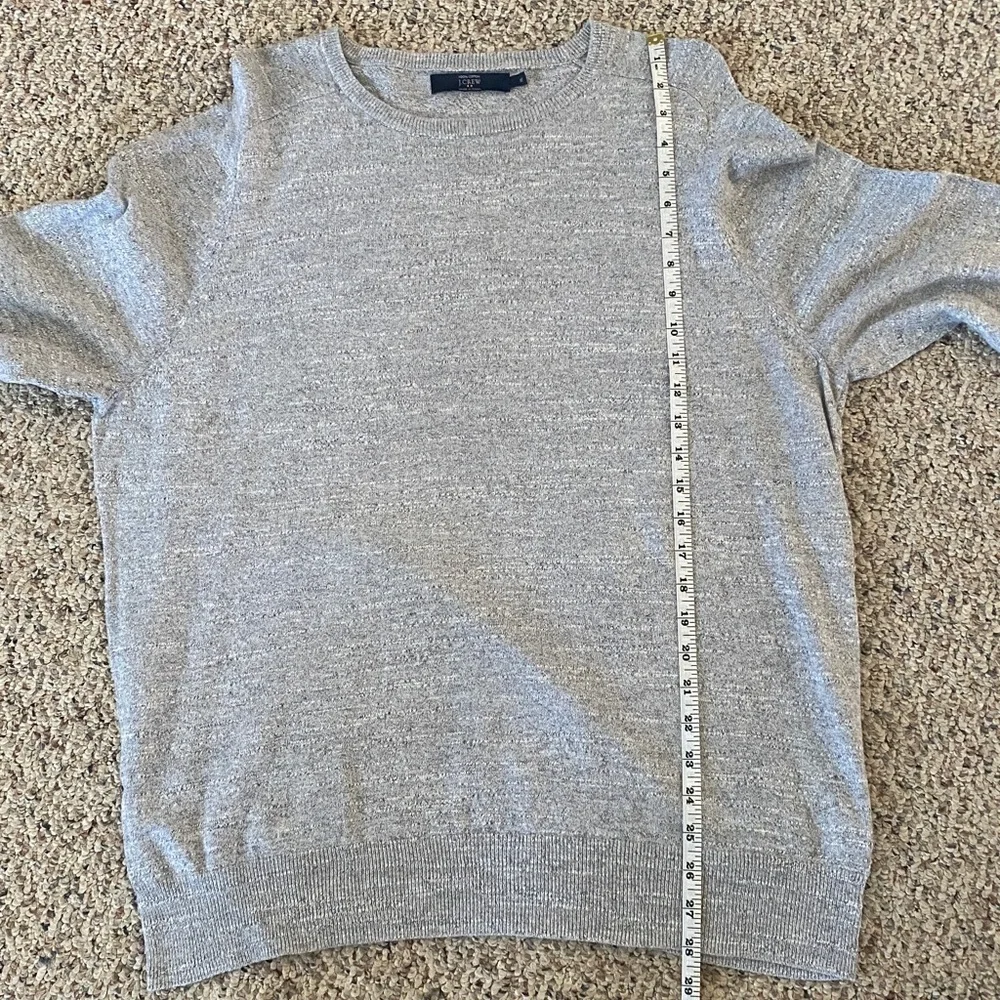 J. Crew Men's Light Gray Crewneck Sweater Dadcore - Picture 5 of 5